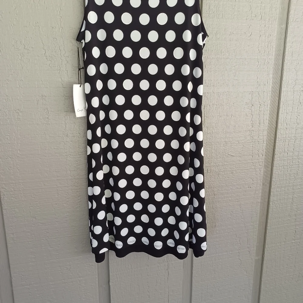 Compli K Polka Dot Mini Dress Size XS Women Sleeveless Scoop Neck Preppy - Picture 6 of 11
